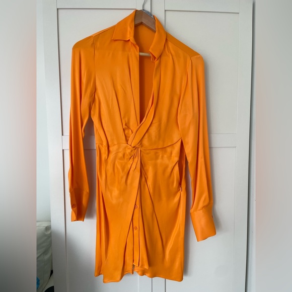 Zara Dresses Zara Orange Dress Poshmark